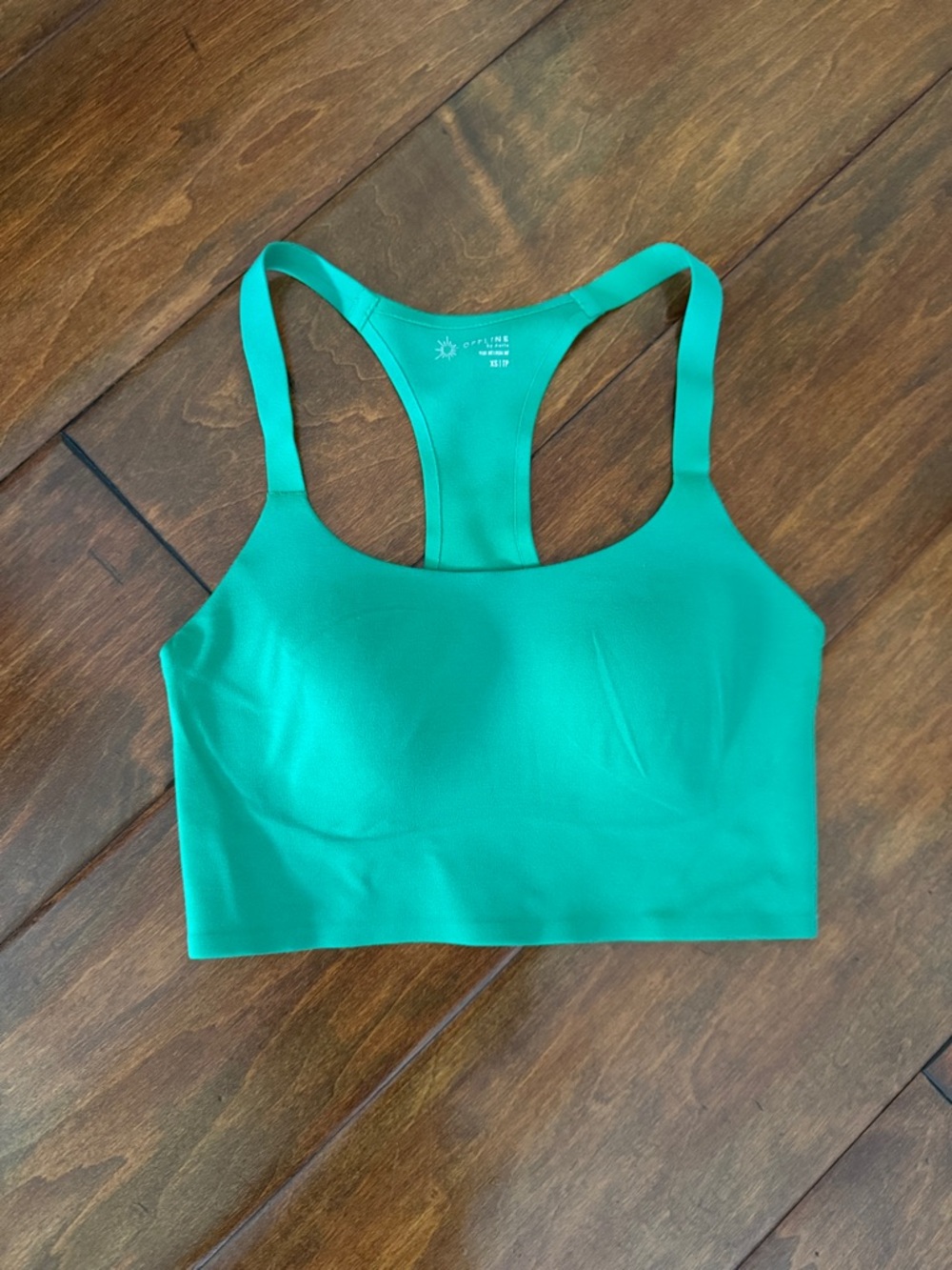 Offline by Aerie XS Seamless Racerback workout Bra - Emerald Green